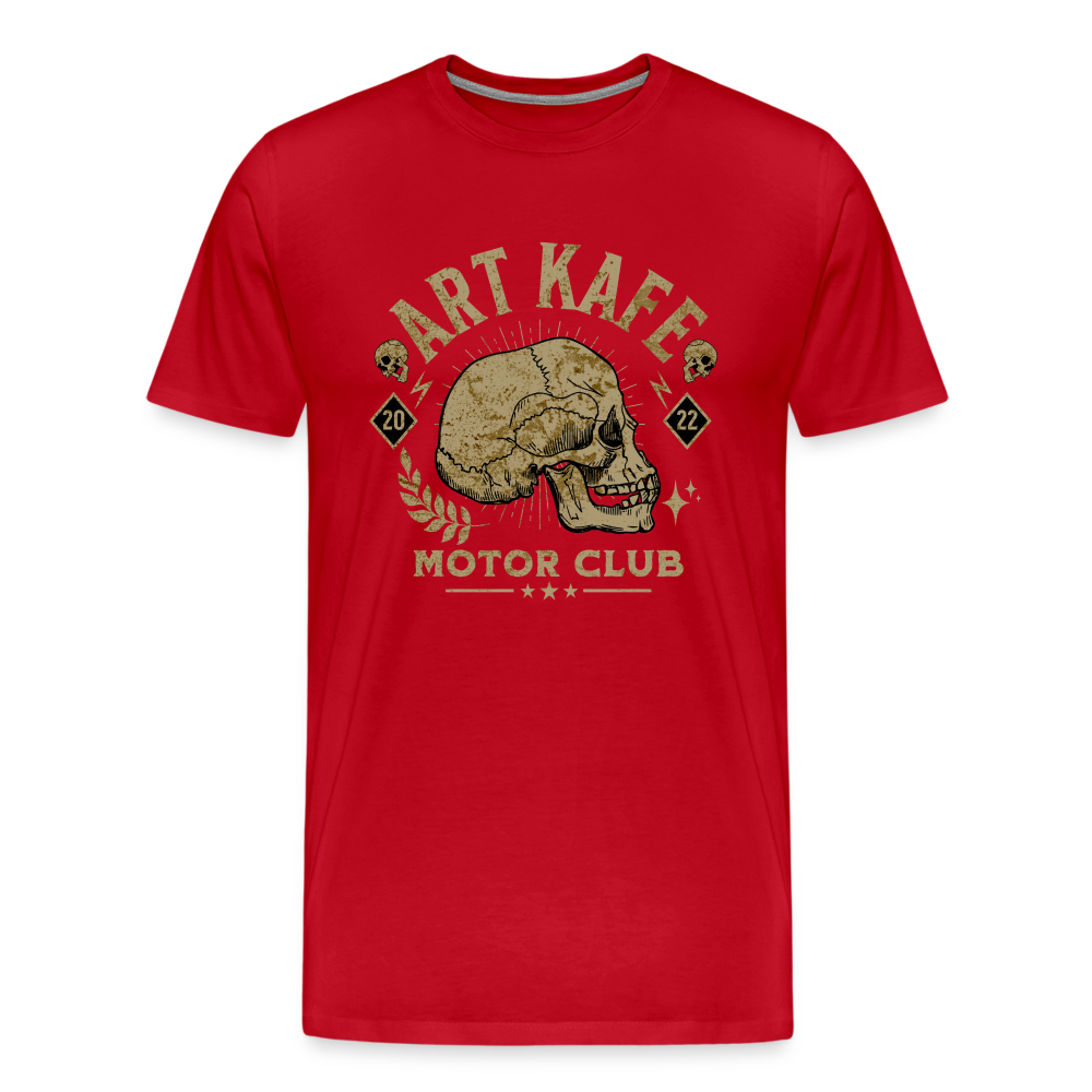 Art Kafe Motor Club Premium T-Shirt Herren - Rot