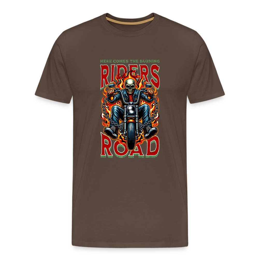Riders Road Premium T-Shirt Herren - Edelbraun