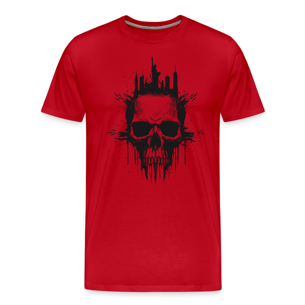 Paint Skull Totenkopf Premium T-Shirt Herren - Rot