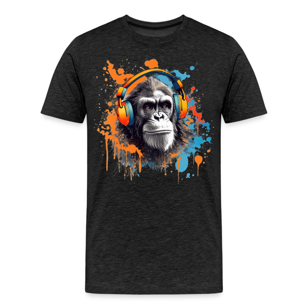 DJ Monkey Affe T-Shirt Männer Premium T-Shirt - Anthrazit