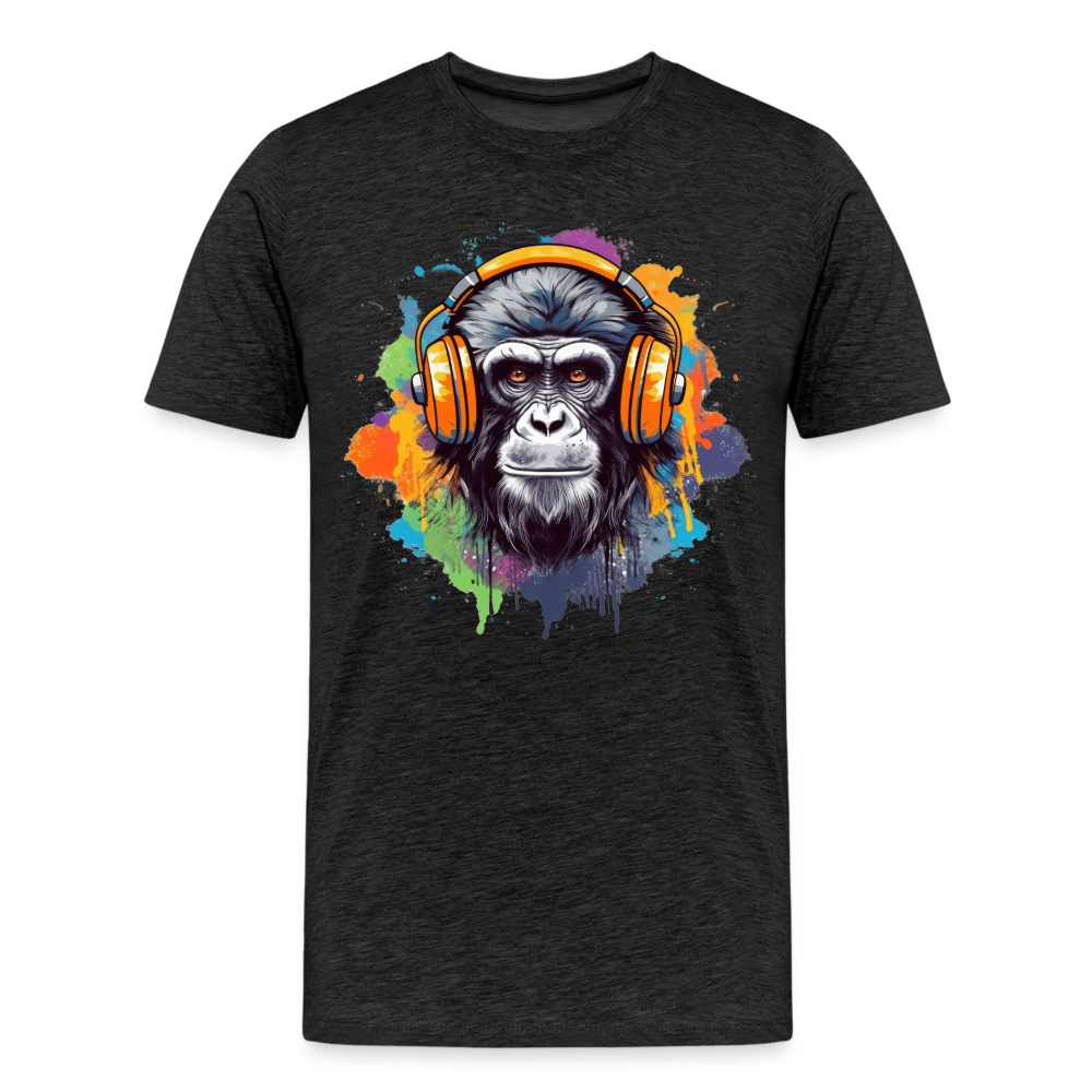 DJ Monkey Affe T-Shirt Männer Premium T-Shirt - Anthrazit