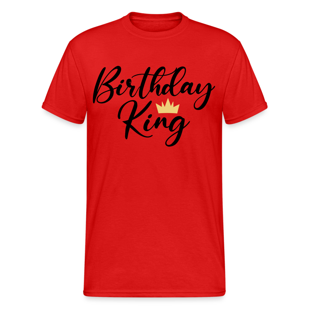 Birthday King Männer Gildan Heavy T-Shirt - Rot