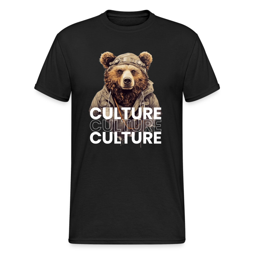 Teddybär Bear Culture Streetwear Spruch T-Shirt Herren - Schwarz
