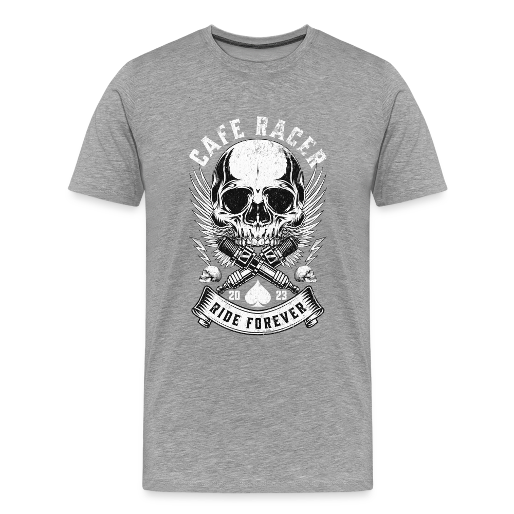 Cafe Racer Premium T-Shirt Herren - Grau meliert