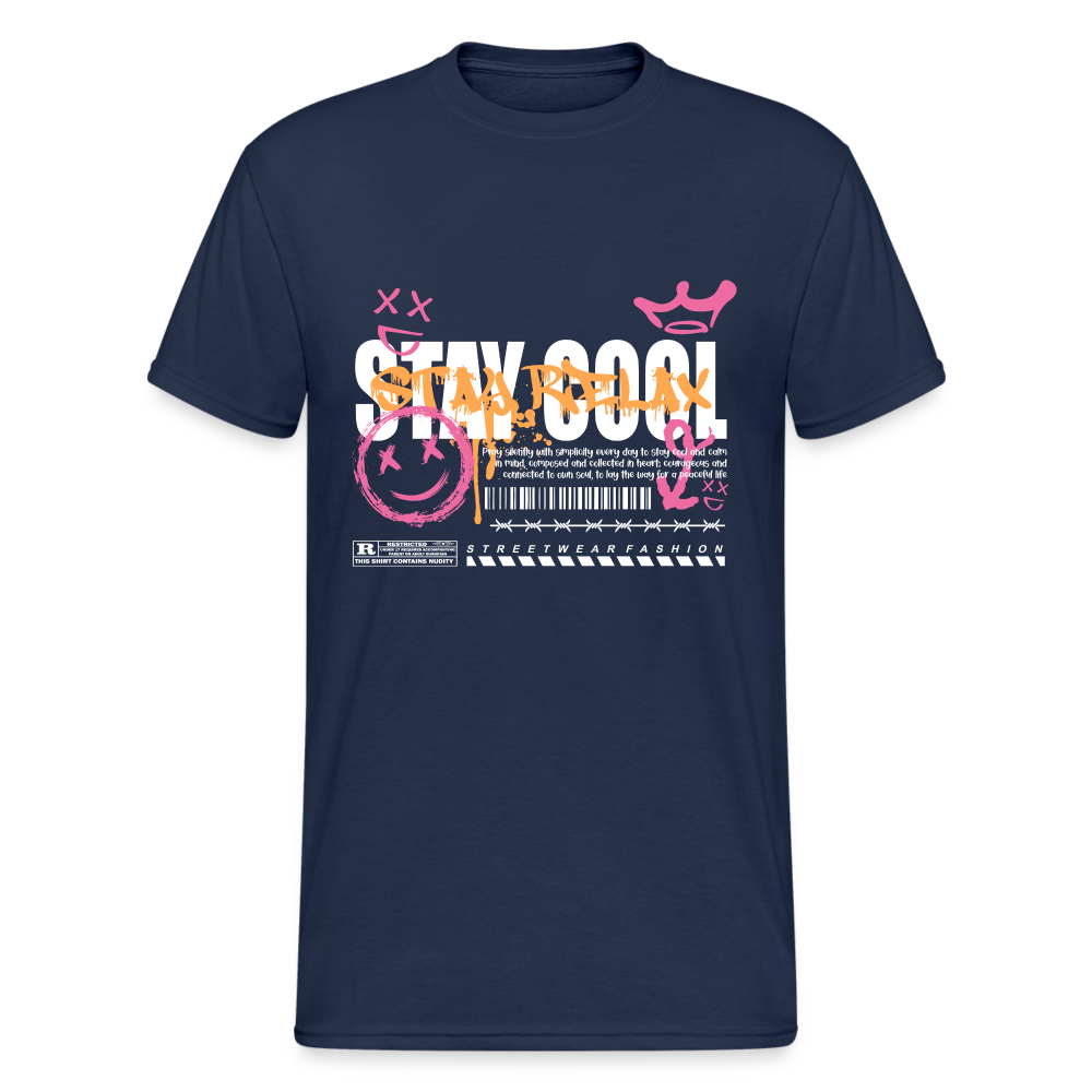 Urban Streetwear Stay Cool T-Shirt Herren - Navy