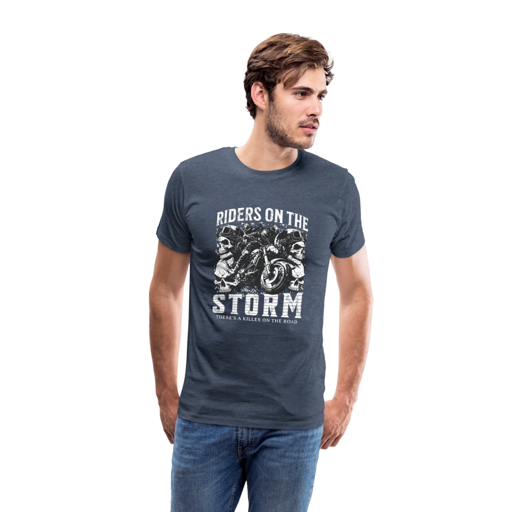 Riders On The Storm Premium T-Shirt Herren - Blau meliert