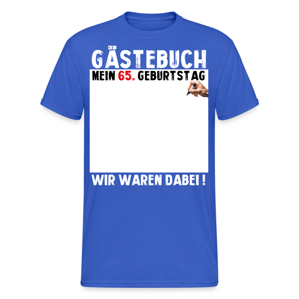 65. Geburtstag Gästebuch T-Shirt Lustig Geschenk T-Shirt - Königsblau