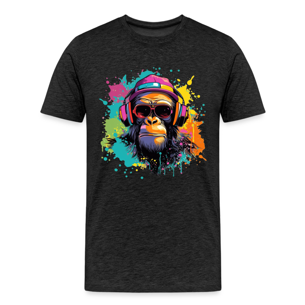 DJ Monkey Affe T-Shirt Männer Premium T-Shirt - Anthrazit