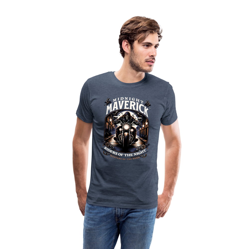 Maverick Premium T-Shirt Herren - Blau meliert