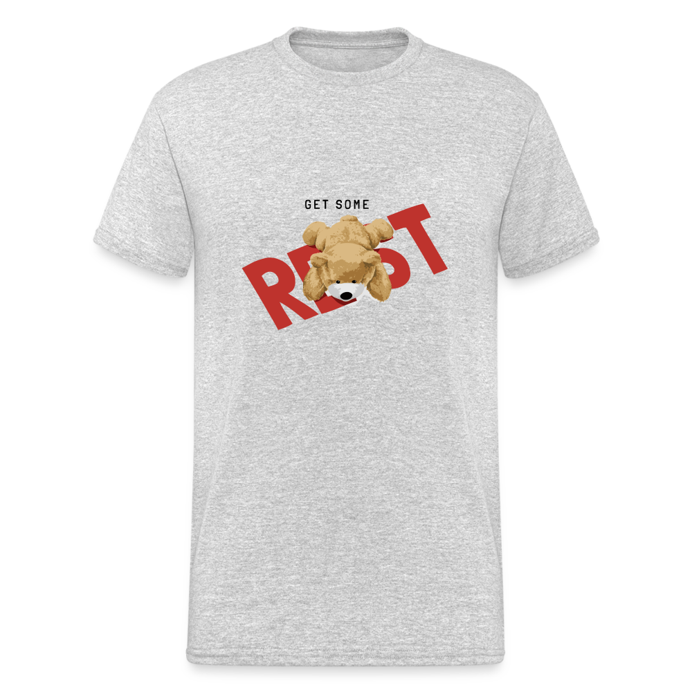 Teddybär Bear get some Rest Streetwear Spruch T-Shirt Herren - Grau meliert