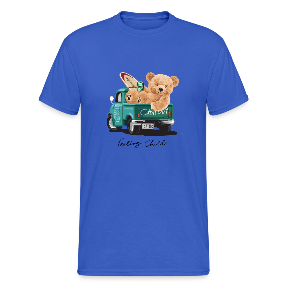 Teddybär Bear Feeling Chill Master Streetwear Spruch T-Shirt Herren - Königsblau