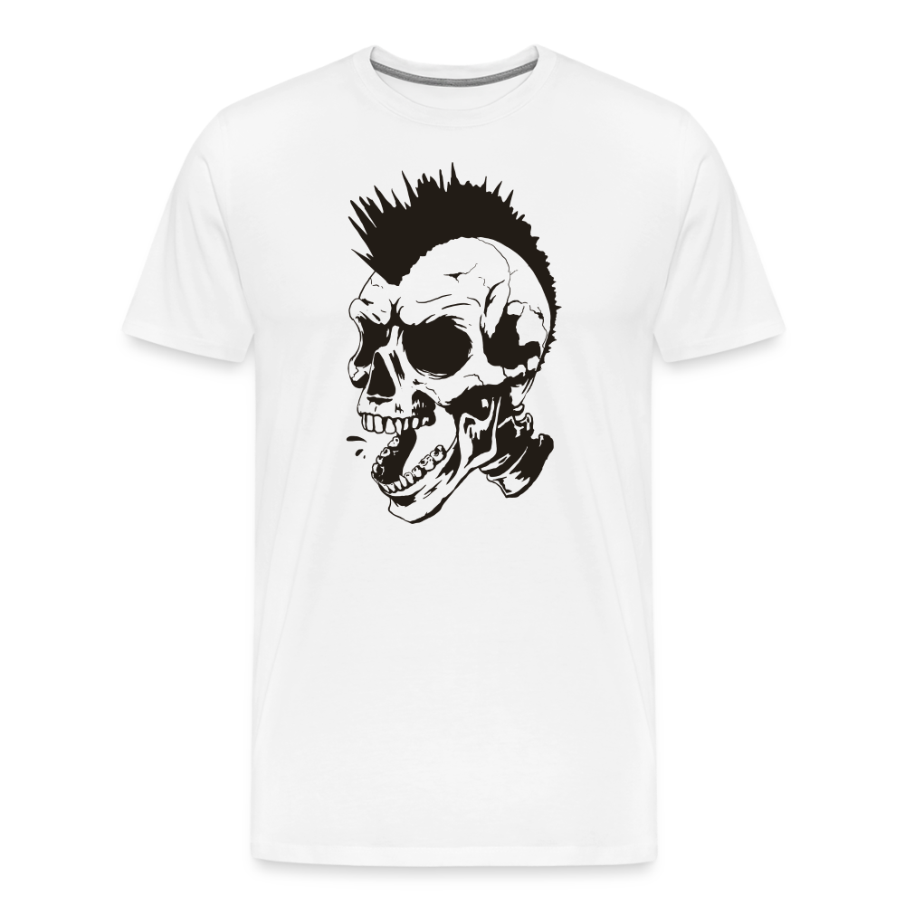 Punk Skull Totenkopf Premium T-Shirt Herren - Weiß