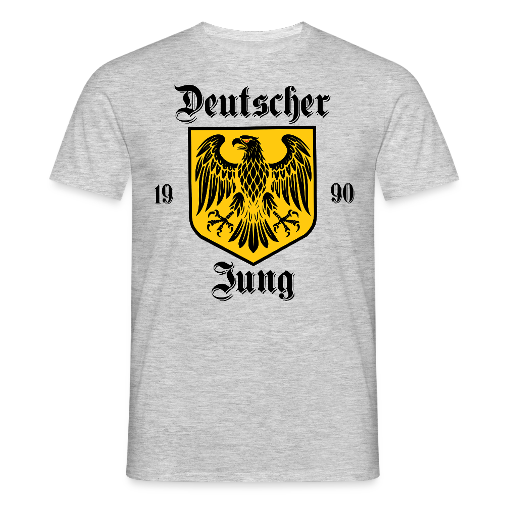 Deutscher Jung Frontdruck T-Shirt - Grau meliert