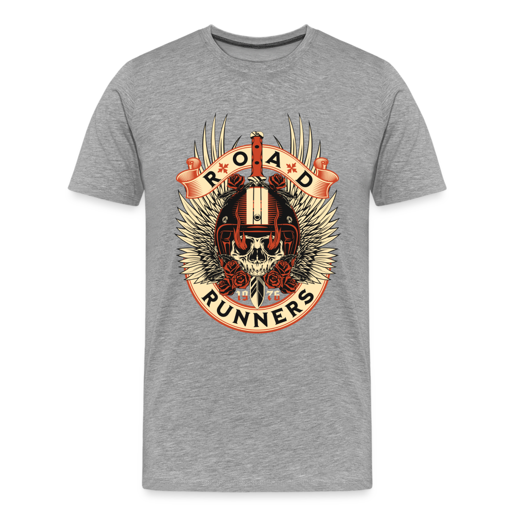 Road Runners Premium T-Shirt Herren - Grau meliert