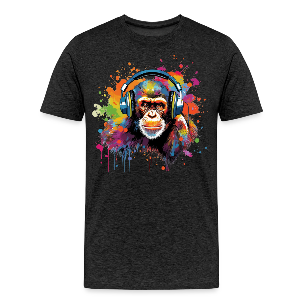 DJ Monkey Affe T-Shirt Männer Premium T-Shirt - Anthrazit