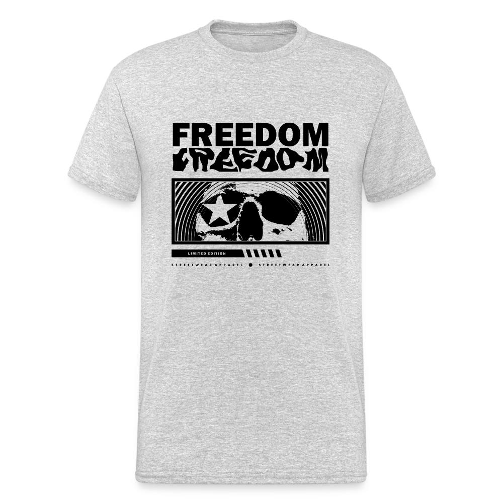 Urban Streetwear Freedom T-Shirt Herren - Grau meliert