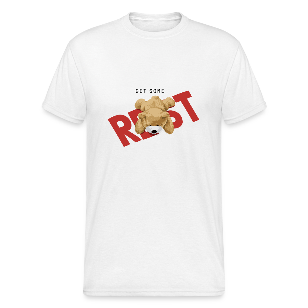 Teddybär Bear get some Rest Streetwear Spruch T-Shirt Herren - Weiß