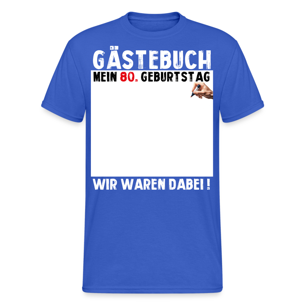 80. Geburtstag Gästebuch T-Shirt Lustig Geschenk T-Shirt - Königsblau