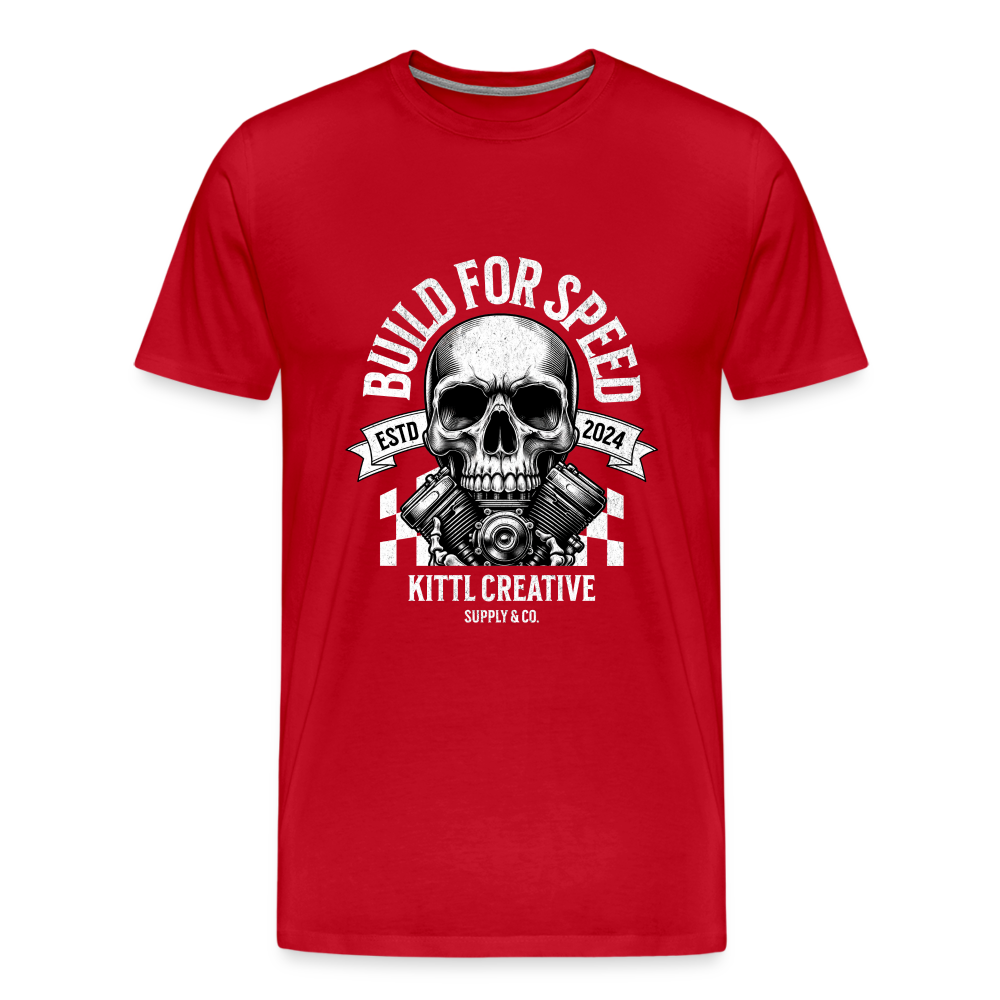 Build For Speed Premium T-Shirt Herren - Rot