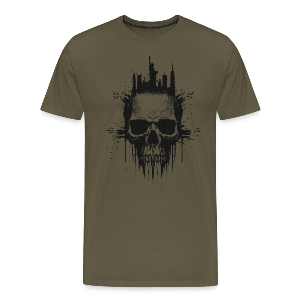 Paint Skull Totenkopf Premium T-Shirt Herren - Khaki