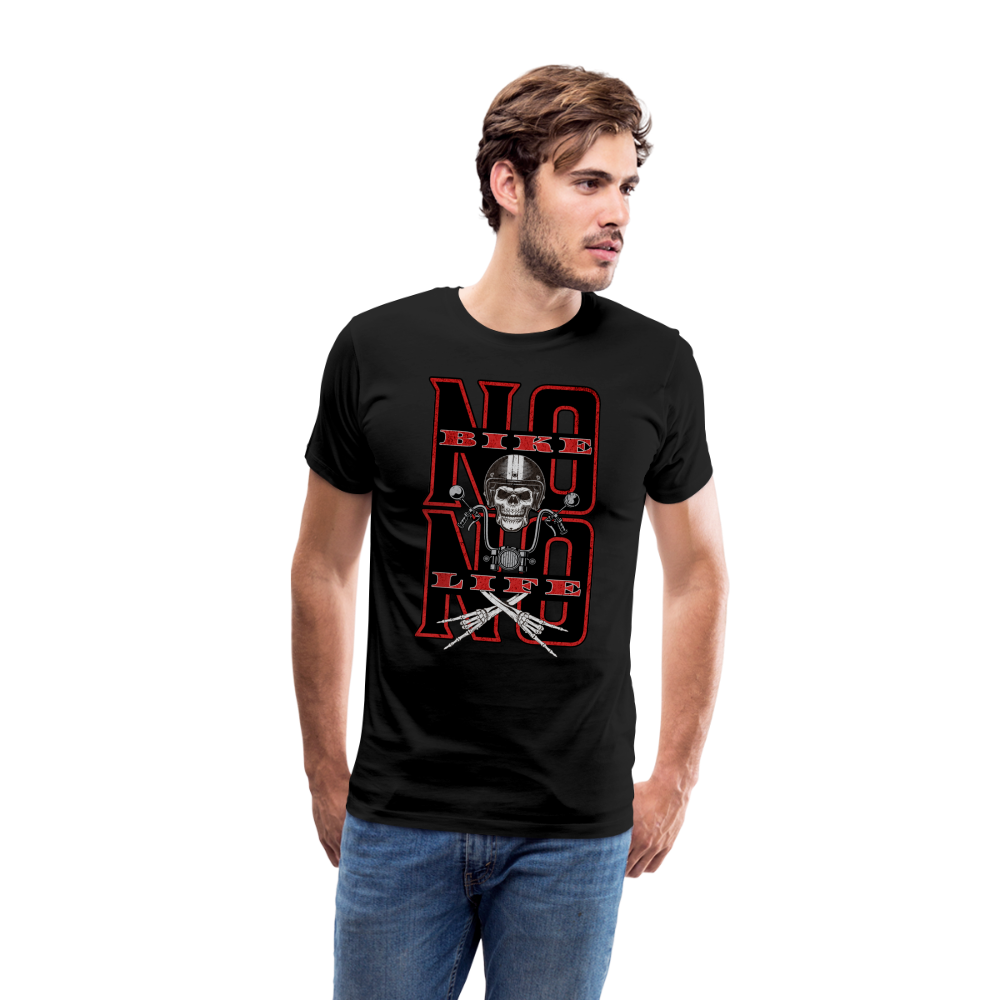 No Bike No Life Premium T-Shirt Herren - Schwarz