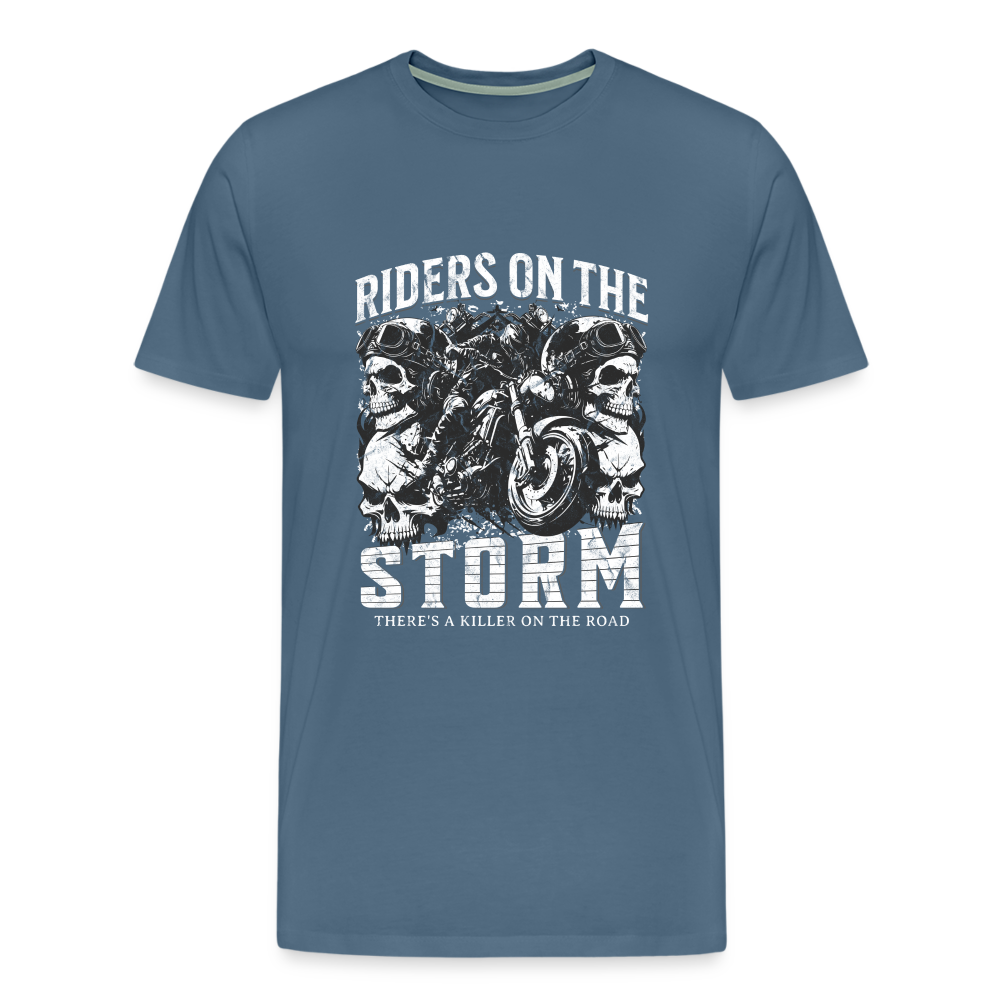 Riders On The Storm Premium T-Shirt Herren - Blaugrau