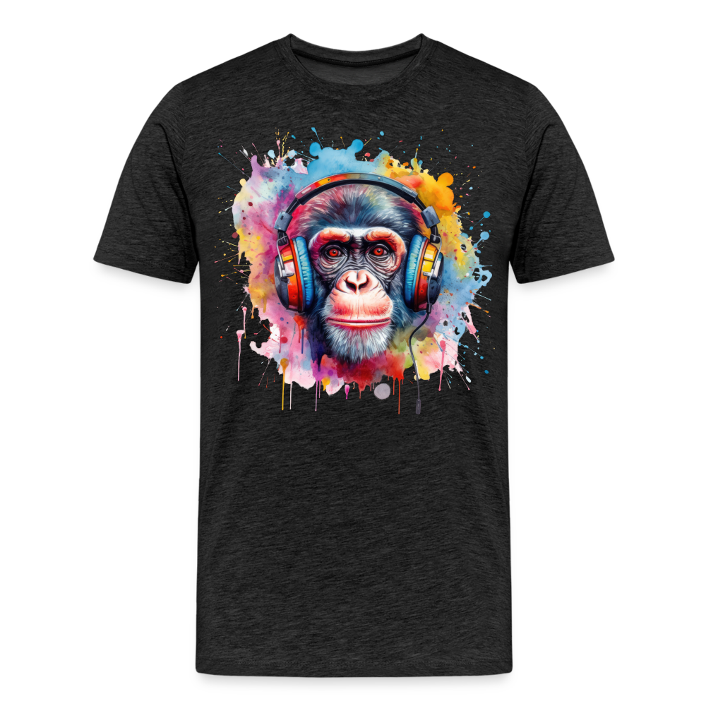 DJ Monkey Affe T-Shirt Männer Premium T-Shirt - Anthrazit