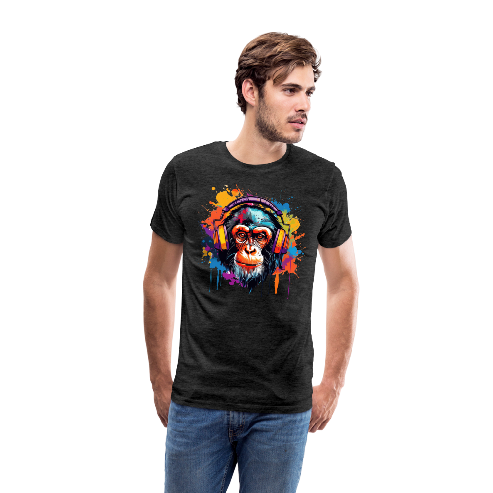 DJ Monkey Affe T-Shirt Männer Premium T-Shirt - Anthrazit