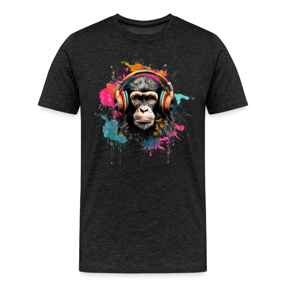 DJ Monkey Affe T-Shirt Männer Premium T-Shirt - Anthrazit