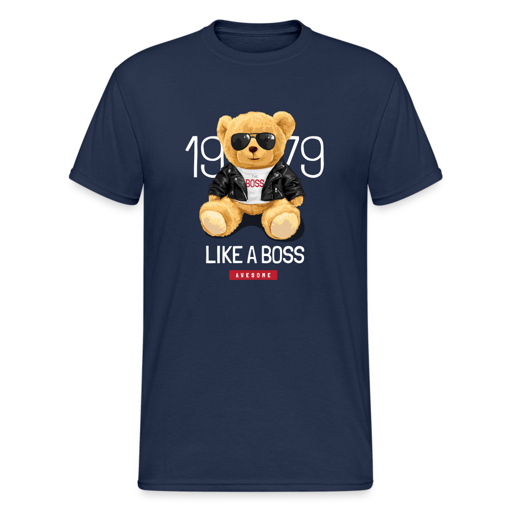 Teddybär Bear 1979 Like a Boss Streetwear Spruch T-Shirt Herren - Navy
