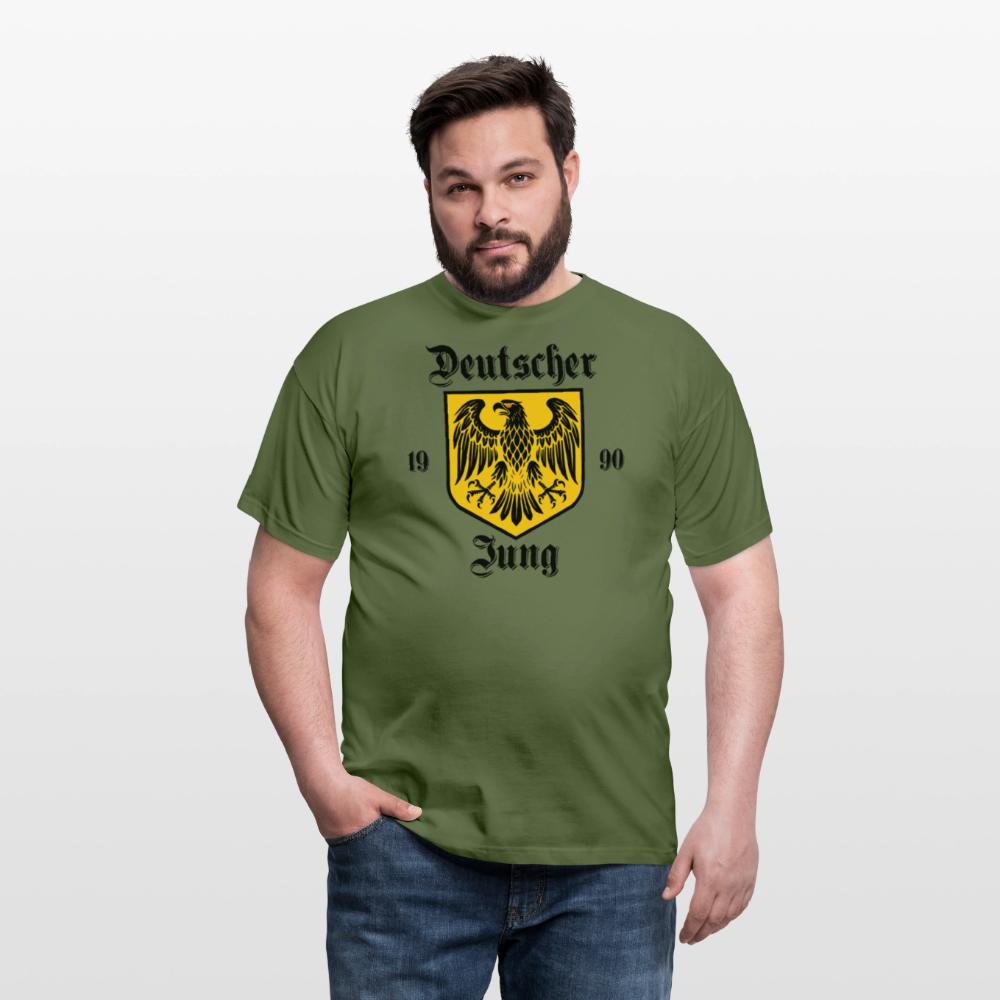Deutscher Jung Frontdruck T-Shirt - Militärgrün