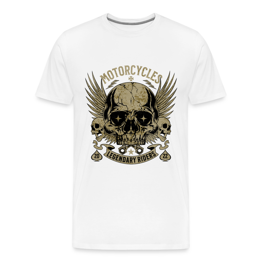Motorcycles Legendary Riders Premium T-Shirt Herren - Weiß