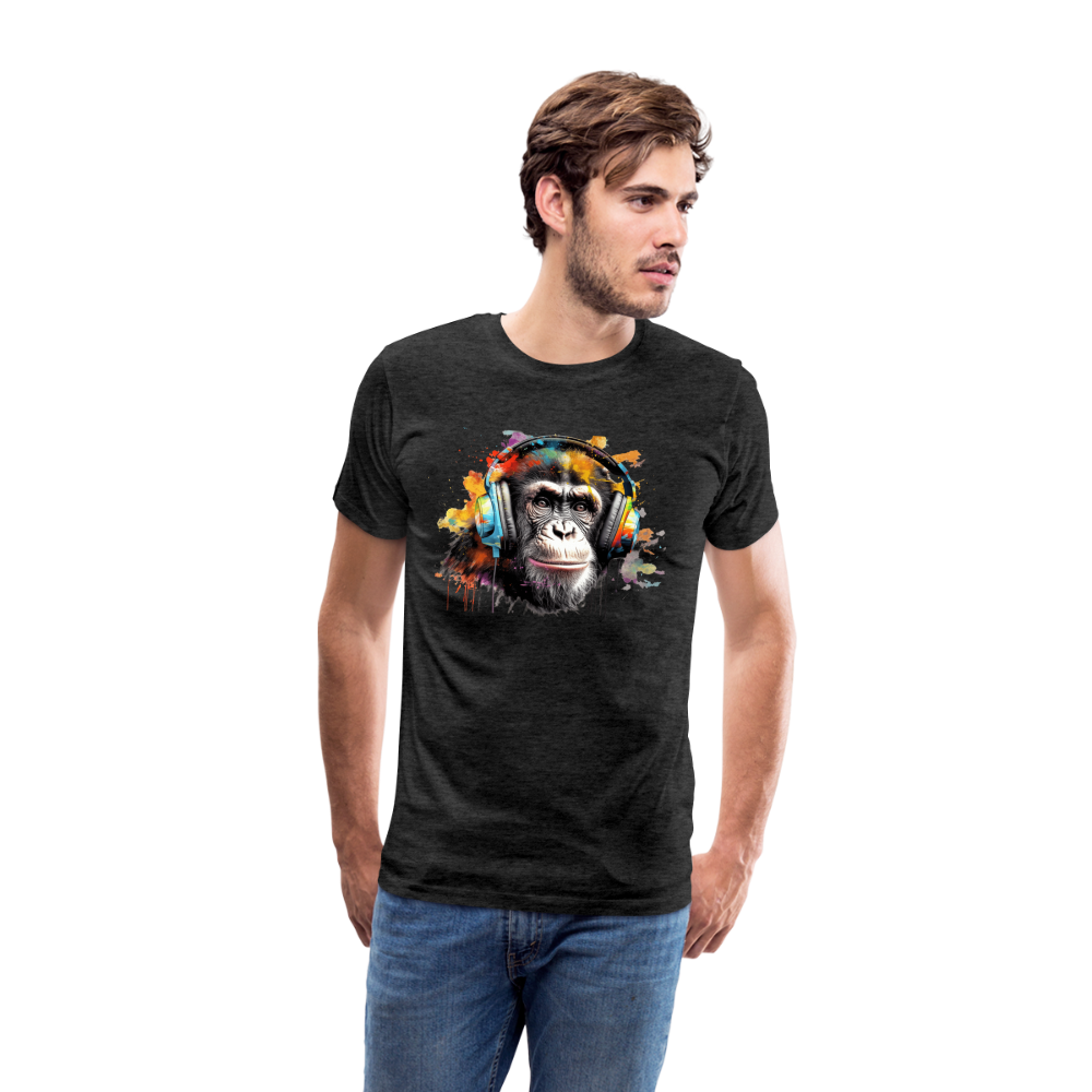 DJ Monkey Affe T-Shirt Männer Premium T-Shirt - Anthrazit