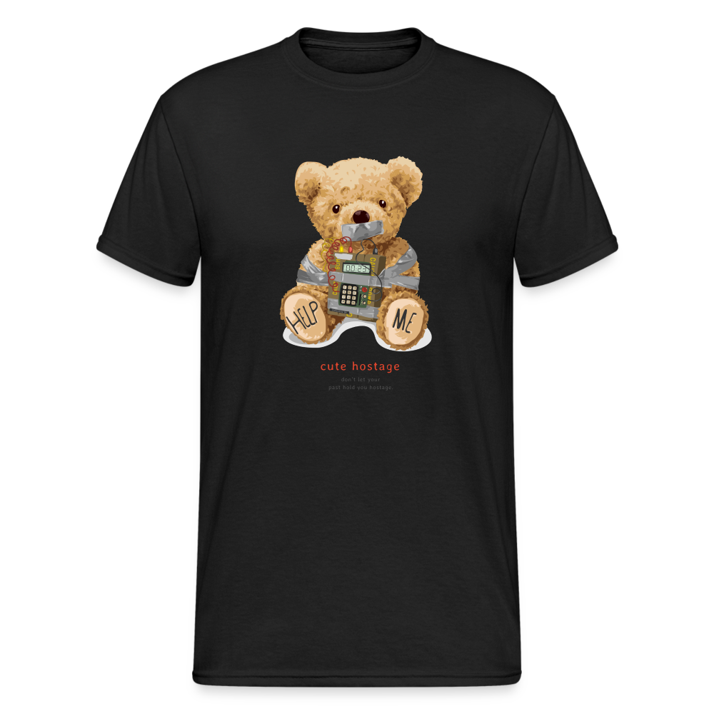 Teddybär Bear cute hostage Streetwear Spruch T-Shirt Herren - Schwarz