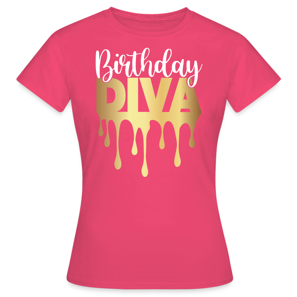 Birthday Diva Damen Gildan Heavy T-Shirt - Azalea