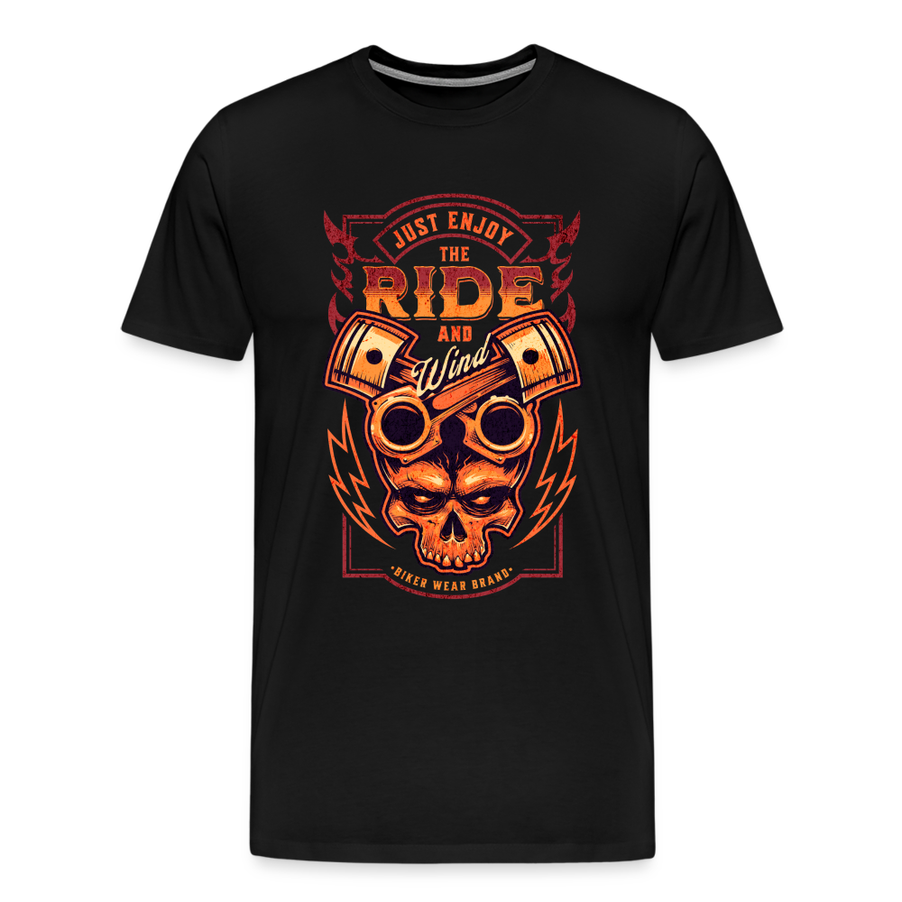 Just Enjoy The Ride And Wind Premium T-Shirt Herren - Schwarz