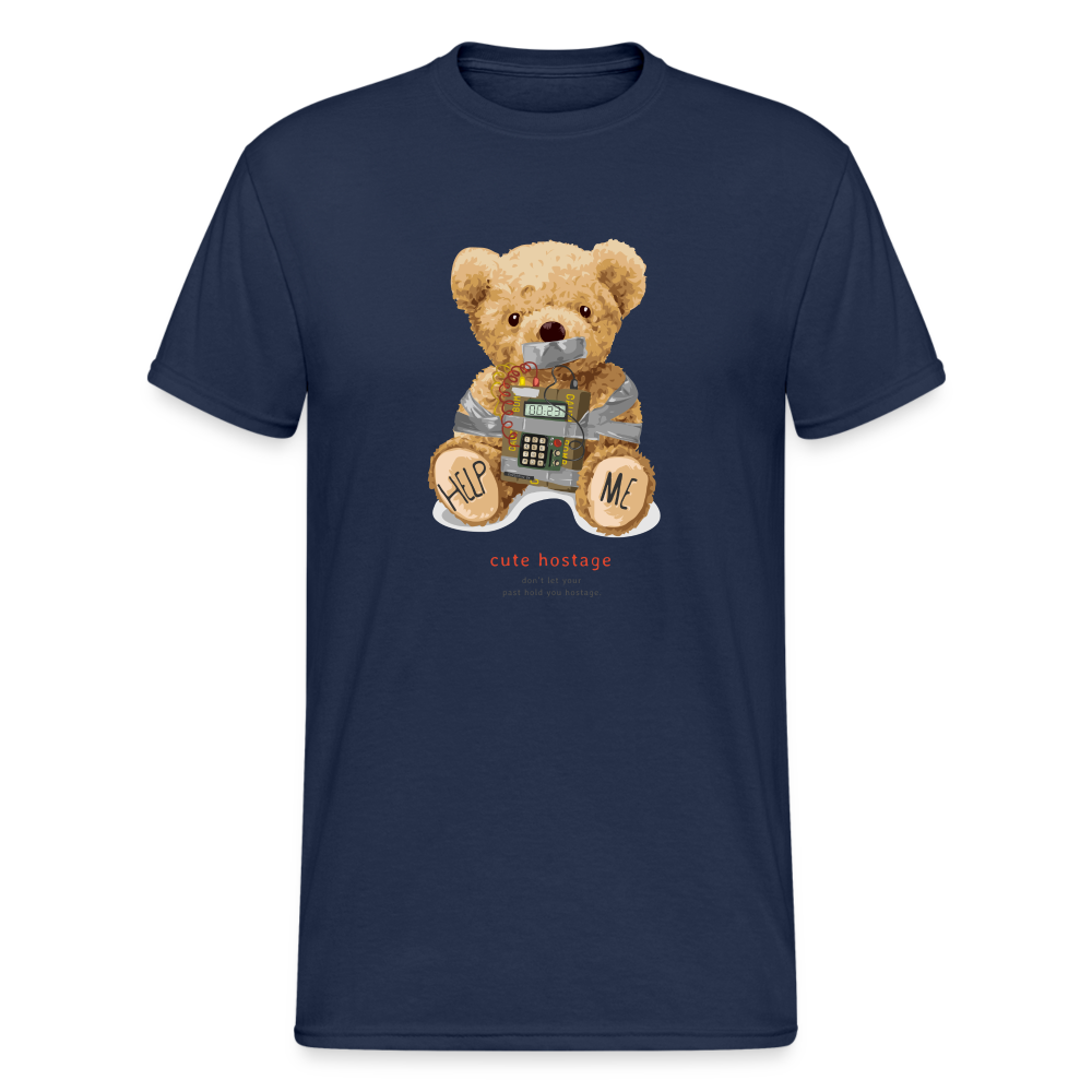 Teddybär Bear cute hostage Streetwear Spruch T-Shirt Herren - Navy