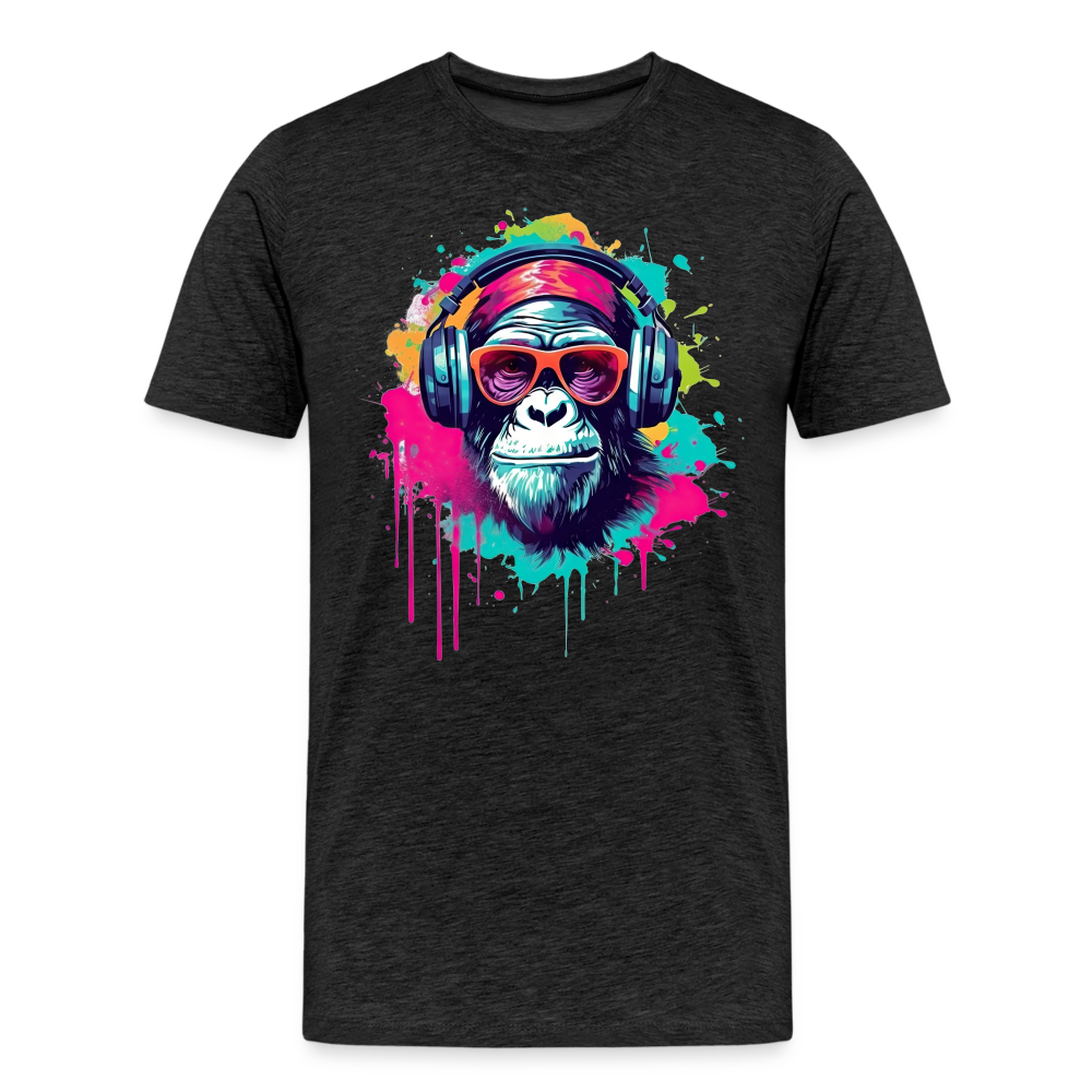 DJ Monkey Affe T-Shirt Männer Premium T-Shirt - Anthrazit