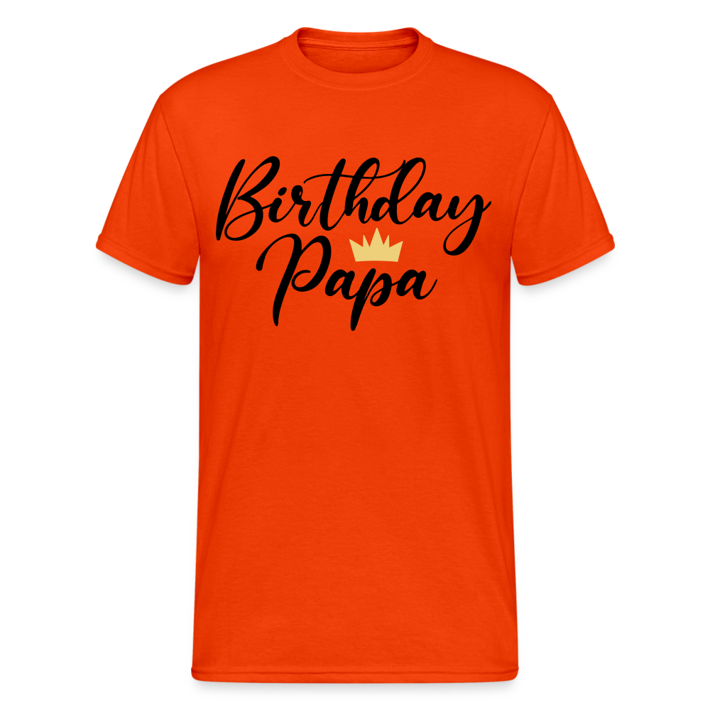 Birthday Papa Männer Gildan Heavy T-Shirt - kräftig Orange