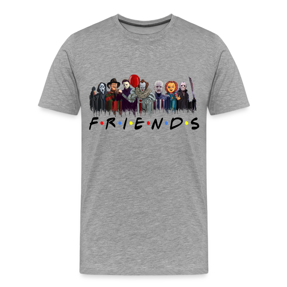 Friends Halloween Horror Premium T-Shirt Herren - Grau meliert