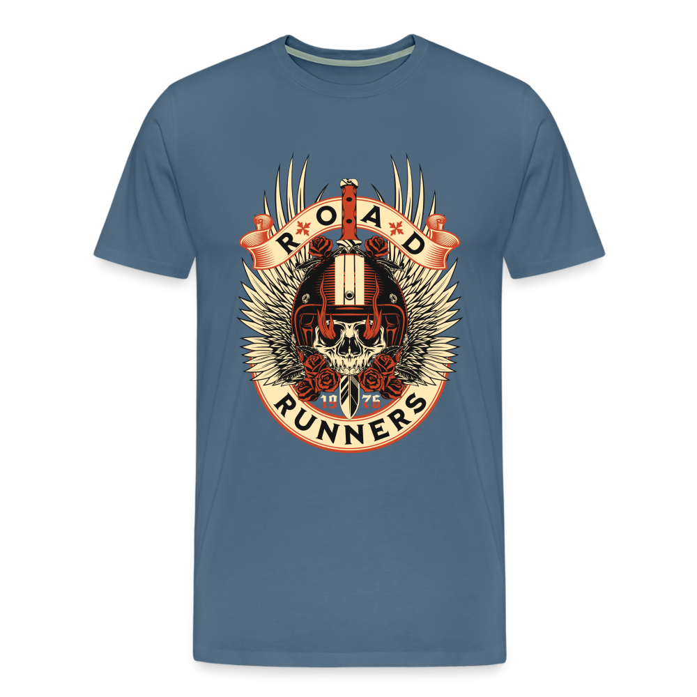 Road Runners Premium T-Shirt Herren - Blaugrau