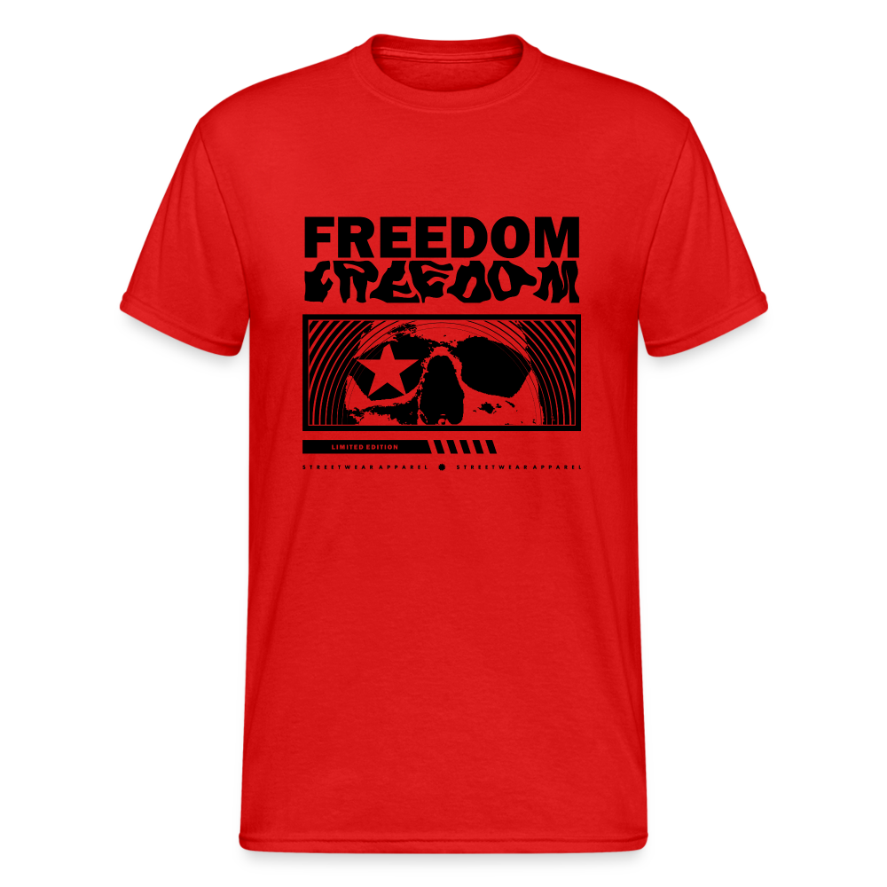 Urban Streetwear Freedom T-Shirt Herren - Rot