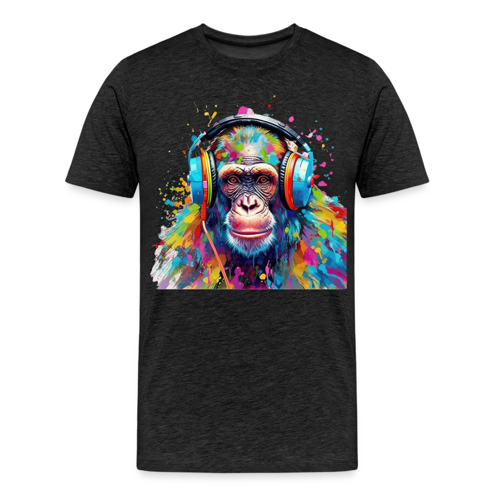 DJ Monkey Affe T-Shirt Männer Premium T-Shirt - Anthrazit