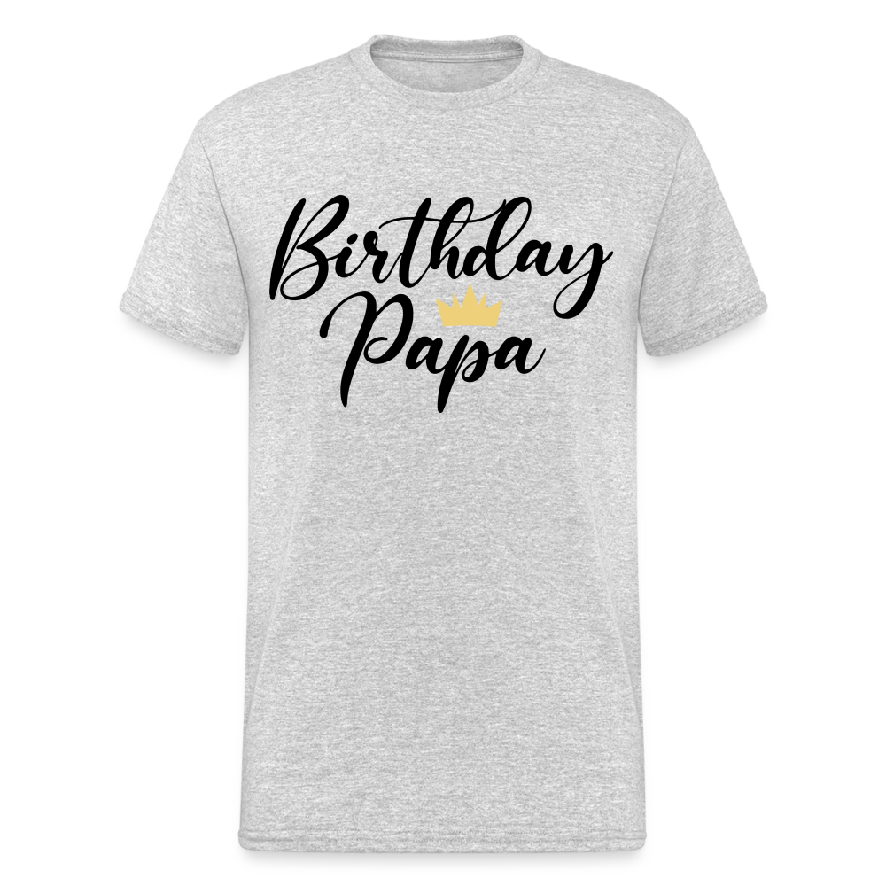 Birthday Papa Männer Gildan Heavy T-Shirt - Grau meliert