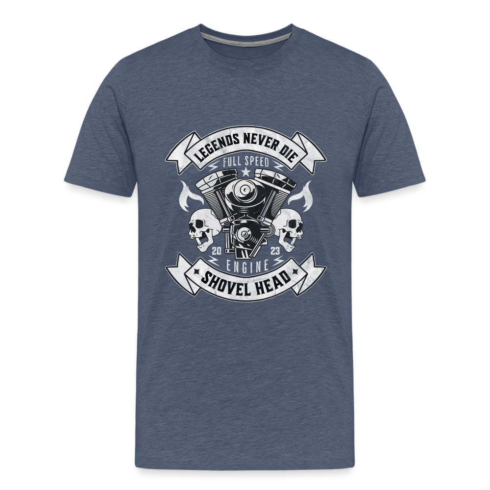 Legends Never Die Premium T-Shirt Herren - Blau meliert