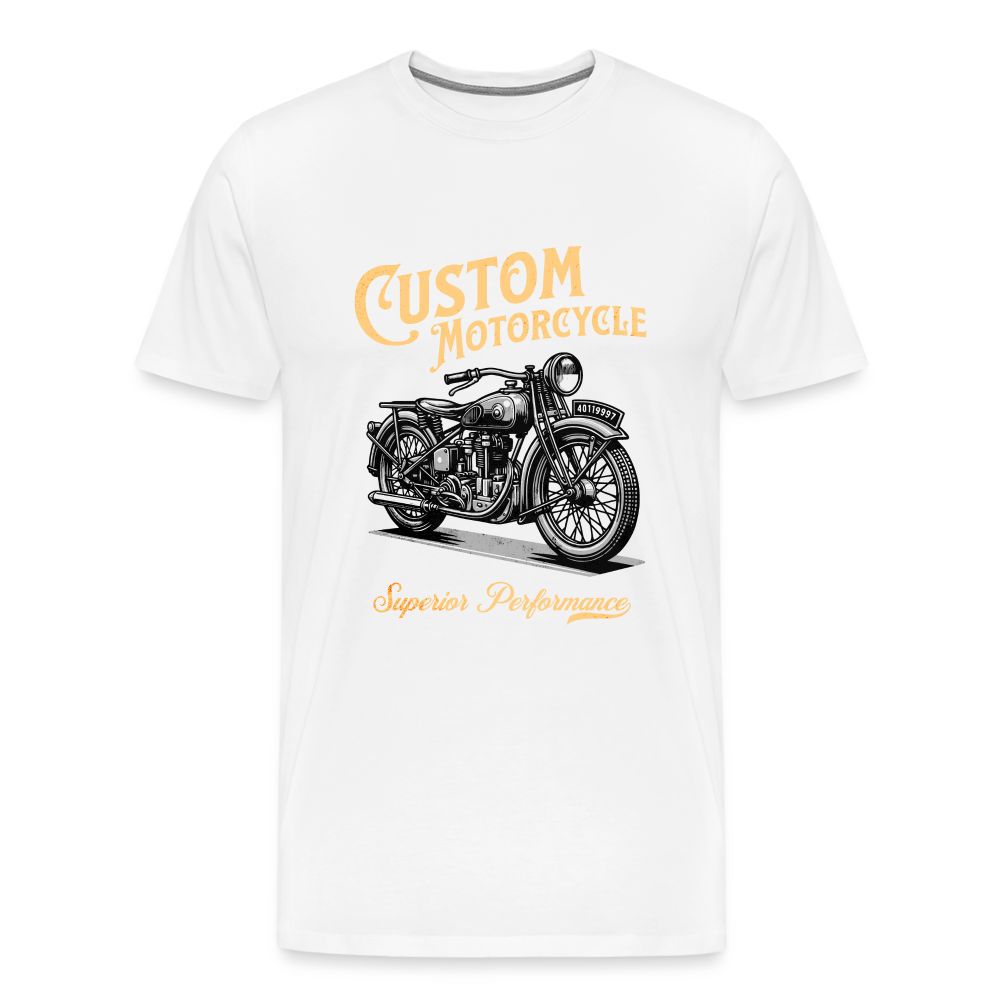 Custom Motorcycle Premium T-Shirt Herren - Weiß