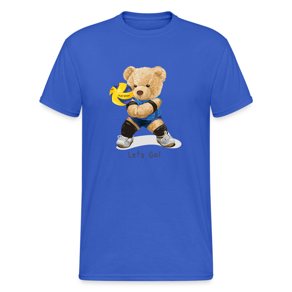 Teddybär Bear Let´s Go Streetwear Spruch T-Shirt Herren - Königsblau