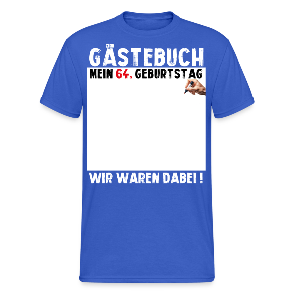 64. Geburtstag Gästebuch T-Shirt Lustig Geschenk T-Shirt - Königsblau