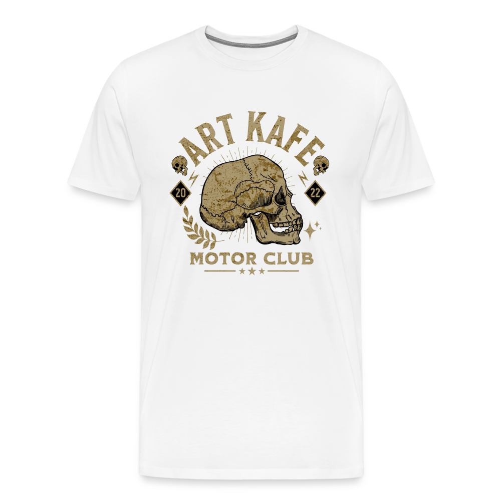 Art Kafe Motor Club Premium T-Shirt Herren - Weiß