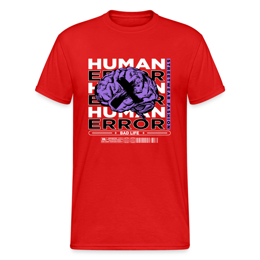 Urban Streetwear Error T-Shirt Herren - Rot